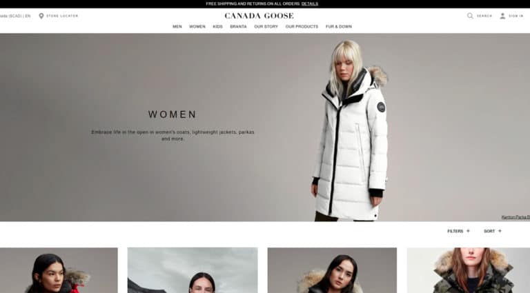 Canada goose - купить зимние женские куртки в интернет магазине в Москве.