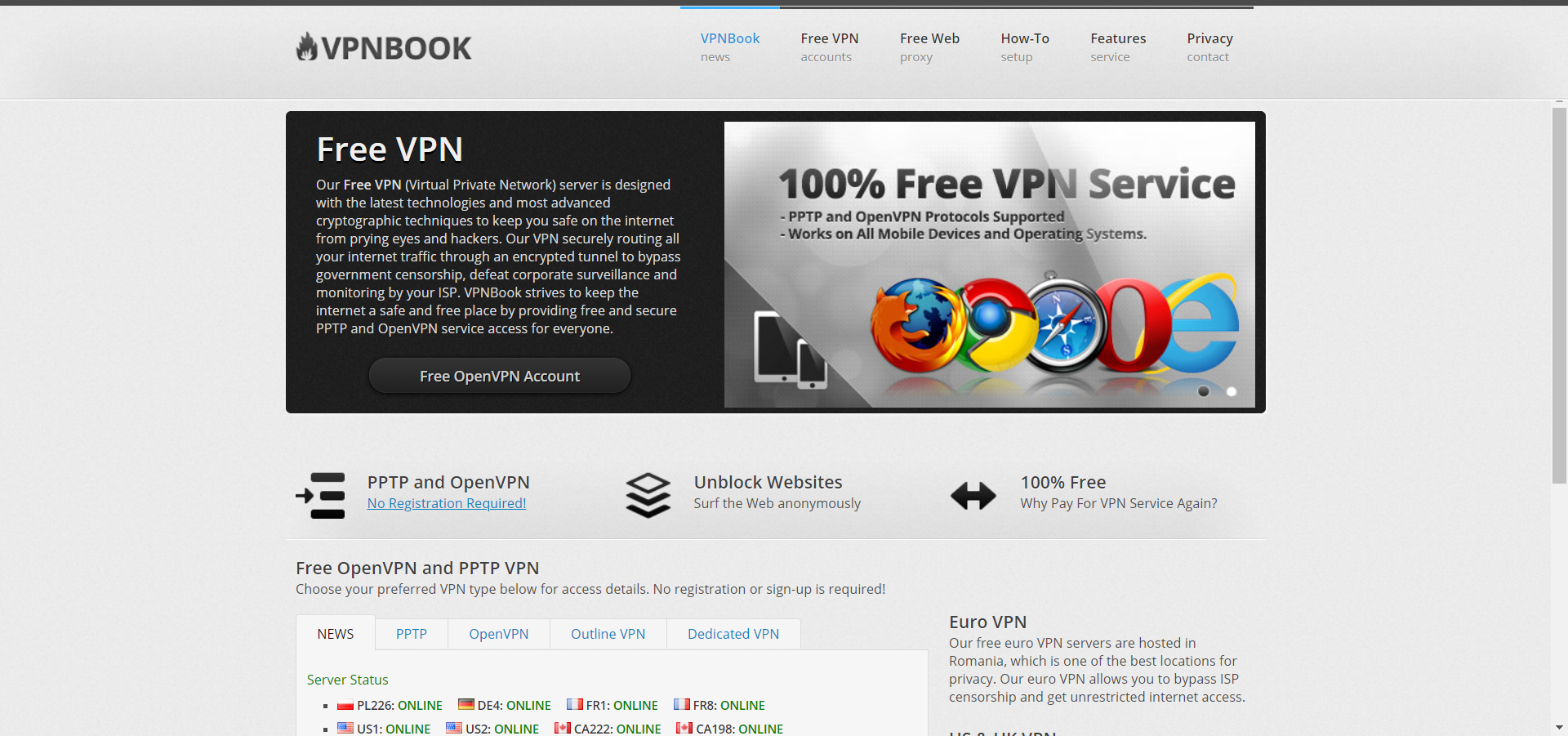 VPNBook VPN сервис для Mac и iPhone