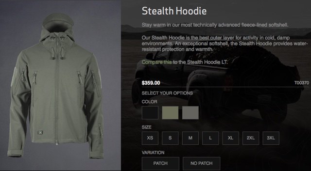 Triple Aught Design (TAD gear) Stealth Hoody