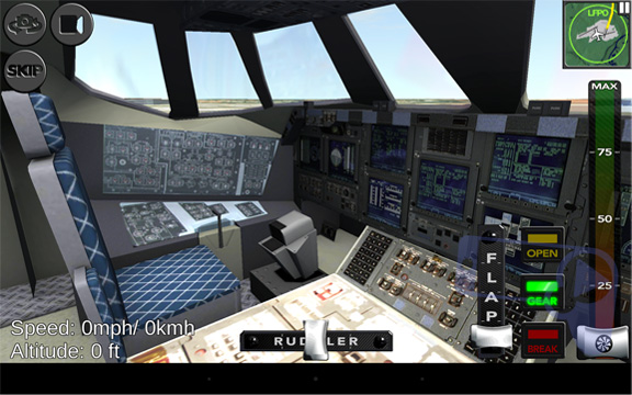 Flight Simulator Paris 2015: вид из кабины пилотов пассажирского самолета 