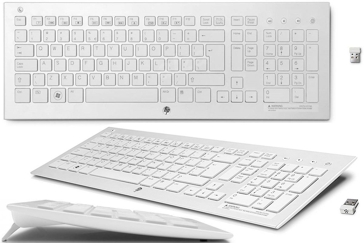 HP Wireless K5510 Keyboard H4J89AA White USB